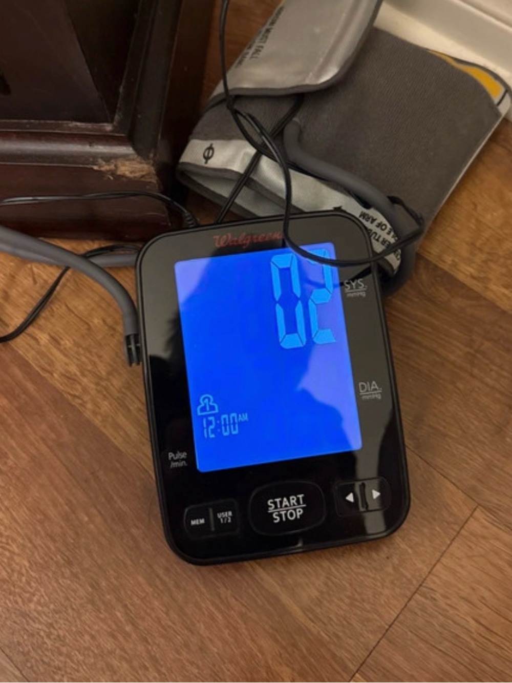 Walgreens Black Digital Blood Pressure Monitor with Large Backlit Display